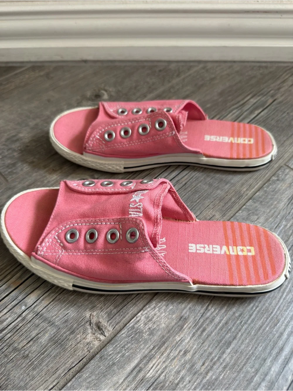Converse All Star Pink Cut Away Slides